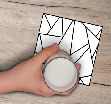 Onderzetters geometrische zwarte lijnen - TenStickers