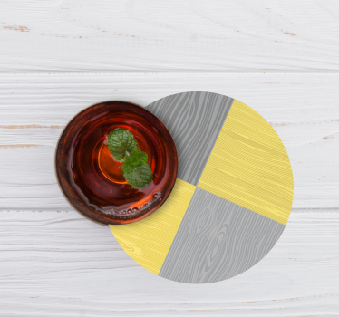 Onderzetters houten nerf cirkelpatroon - TenStickers