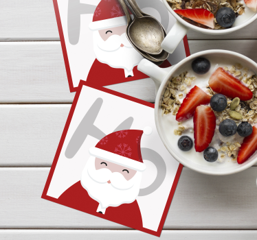 Onderzetters Kerstman en hohoho - TenStickers