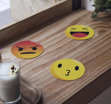 Onderzetters kusje emoji - TenStickers