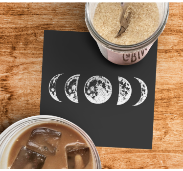 Onderzetters lunar fases illustratie - TenStickers