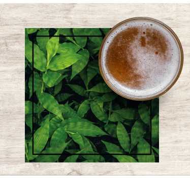 Onderzetters lush groen bladeren patroon - TenStickers