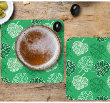 Onderzetters met bladpatroon oppervlak - TenStickers