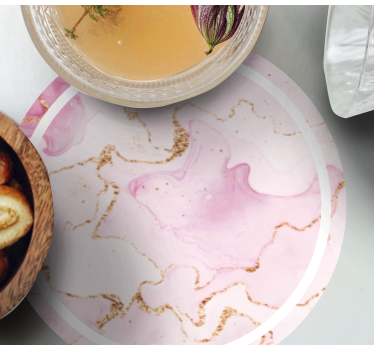 Onderzetters soft marmer roze design - TenStickers