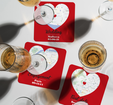 Gepersonaliseerde onderzetters locaties - TenStickers