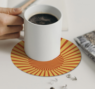Onderzetters stralend zonneburst patroon - TenStickers