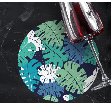 Onderzetters tropisch blad embleem - TenStickers