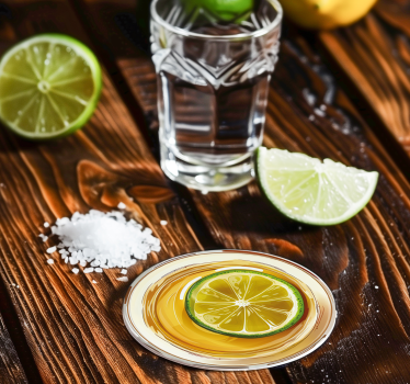 Tequila onderzetter met citroen - TenStickers