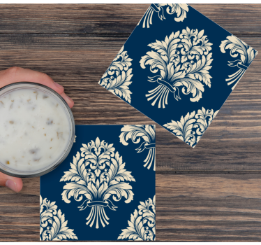Vintage onderzetters met ingewikkeld loofmotief - TenStickers