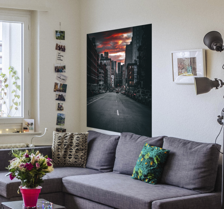 Poster zonsondergang New York City - TenStickers