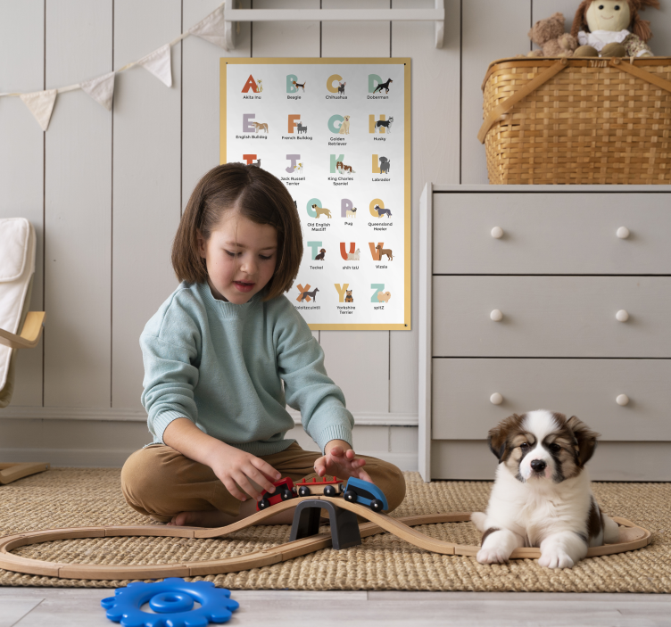Hondenrassen alfabet honden poster - TenStickers