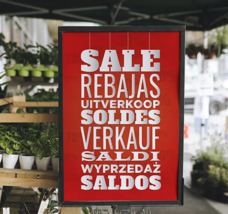 Uitverkoop verschillende talen poster - TenStickers