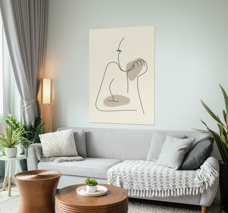 Abstract lichaam kunst poster - TenStickers