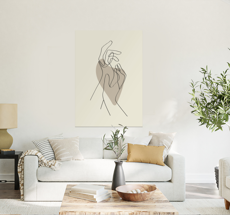 Abstracte handen poster kunst - TenStickers