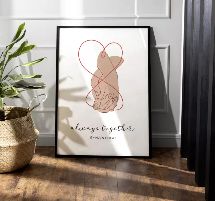 Always together poster met handen - TenStickers