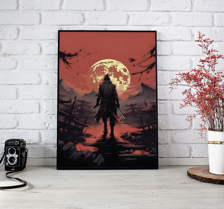 Anime krijger silhouet poster tieners - TenStickers