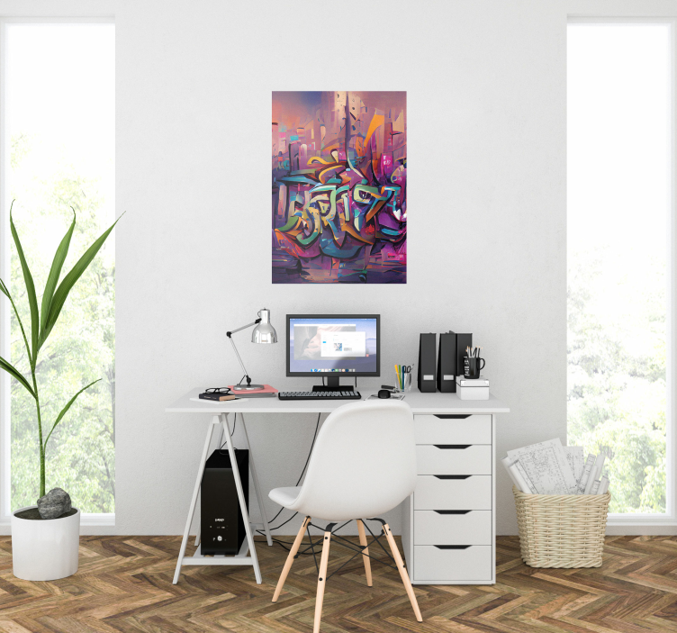 Graffiti straatkunst poster - TenStickers