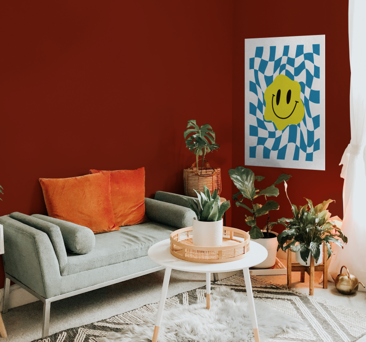 Groovy smiley vrolijke poster - TenStickers