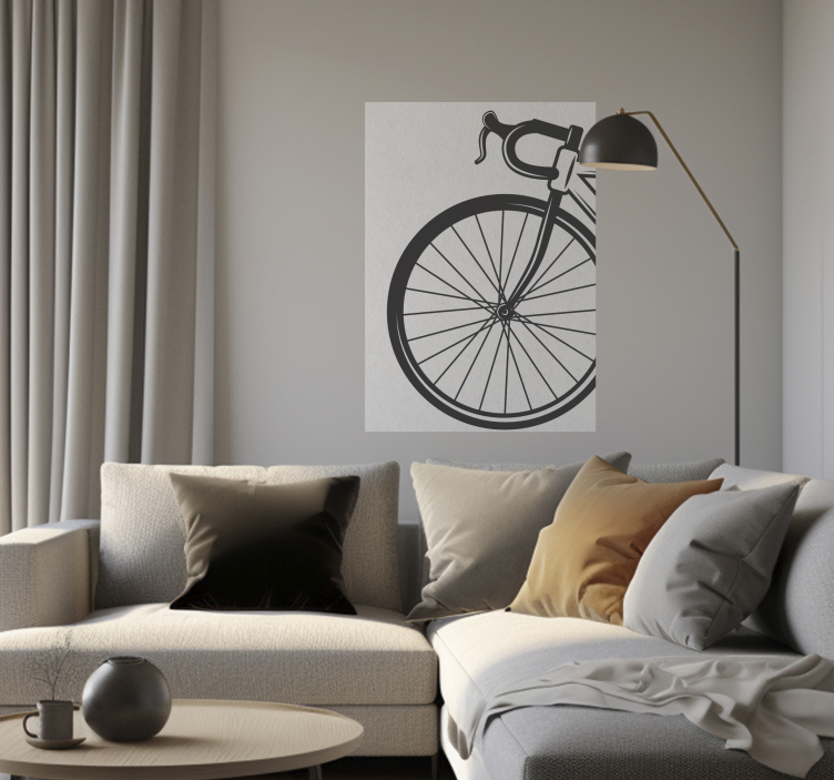 Illustratie van voorkant fiets poster - TenStickers
