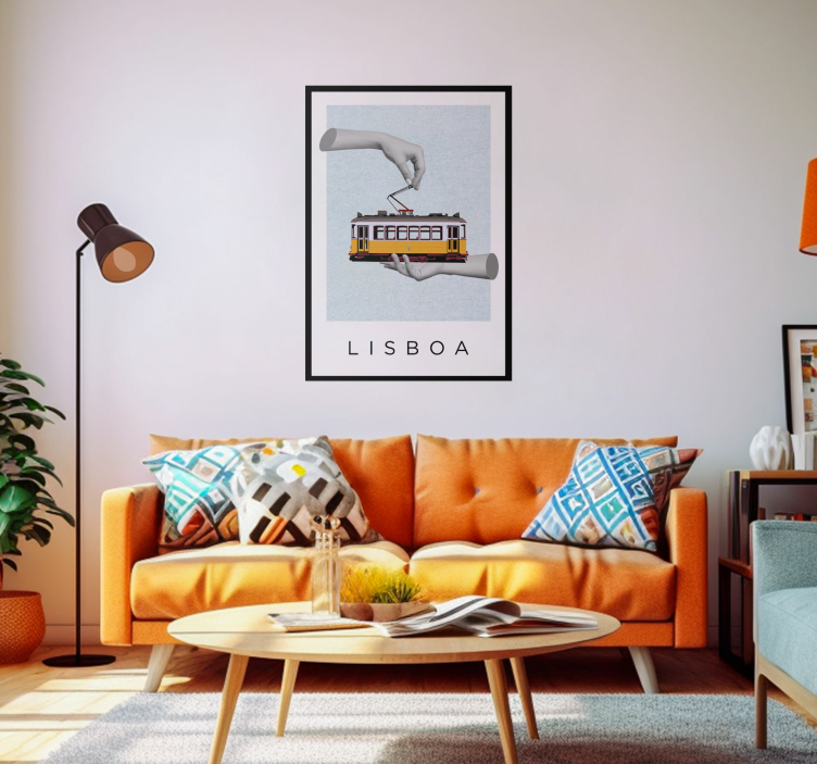 Lissabon poster voor woonkamer - TenStickers