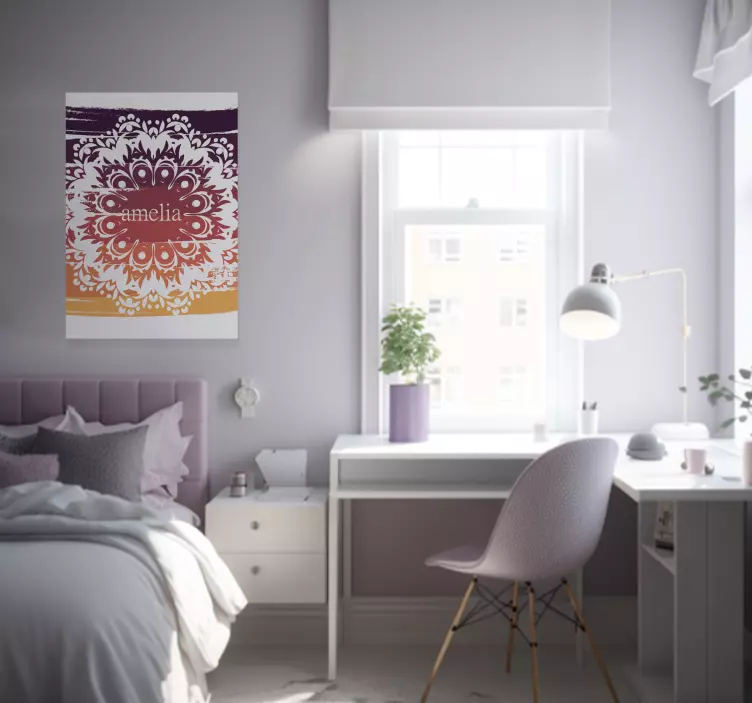 Mandala naam personaliseerbare poster - TenStickers