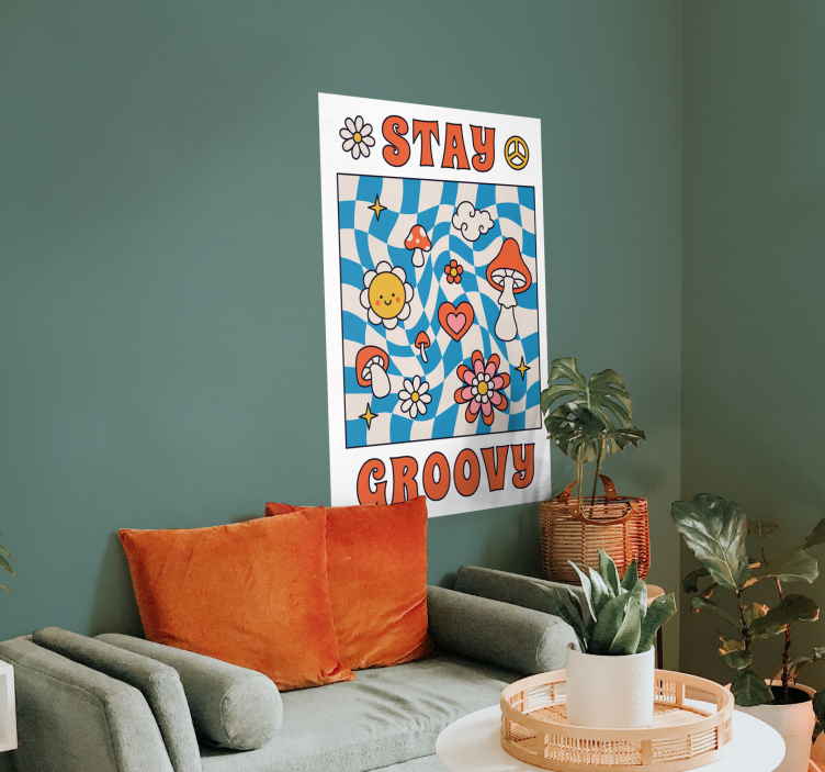 Muziek poster stay groovy - TenStickers