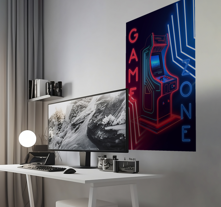 Neon Game Zone poster tienerkamer - TenStickers