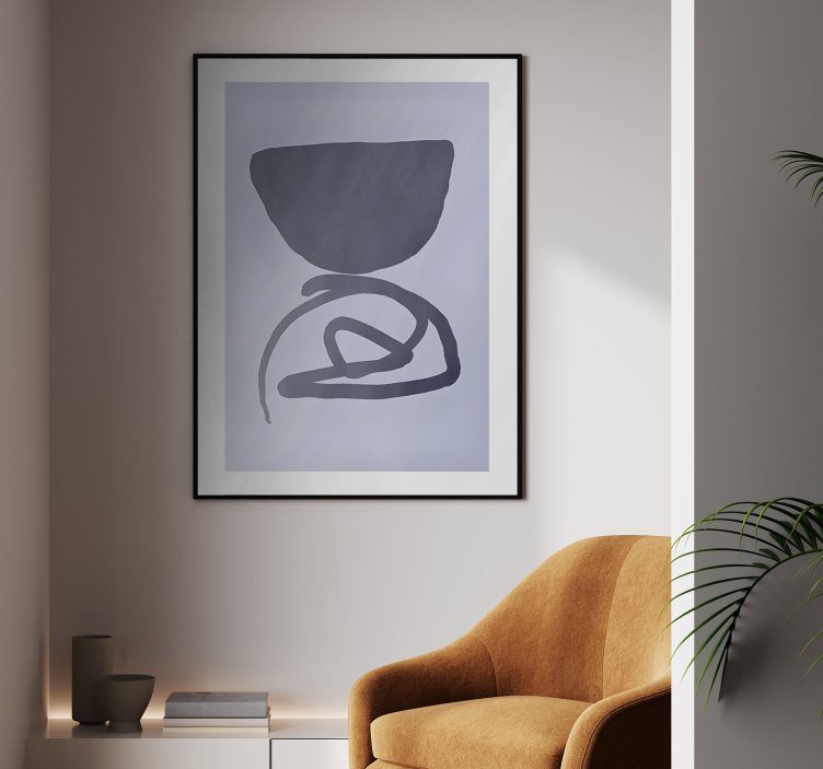 Paars kader poster abstract - TenStickers