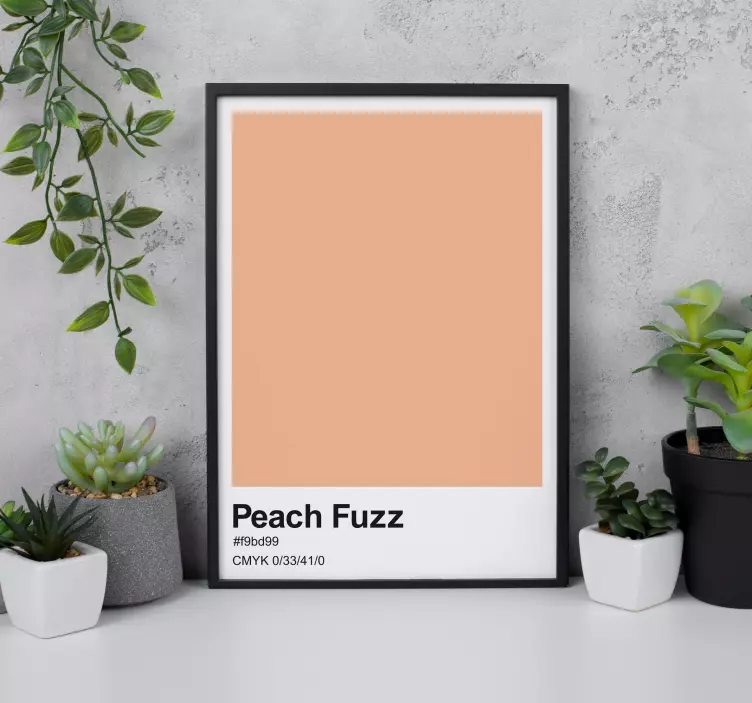 Perzik pluis Poster Ontwerp - TenStickers