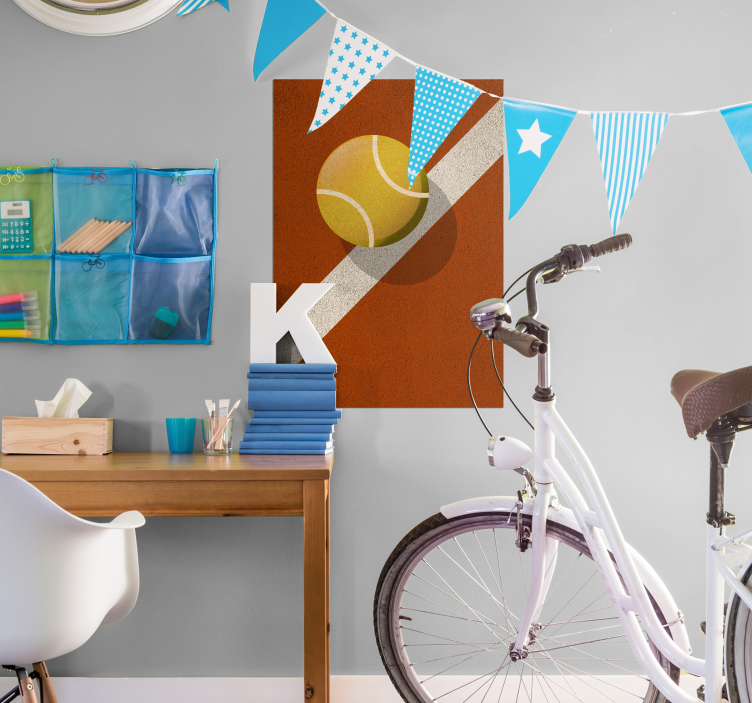 Poster basketbal op het veld - TenStickers