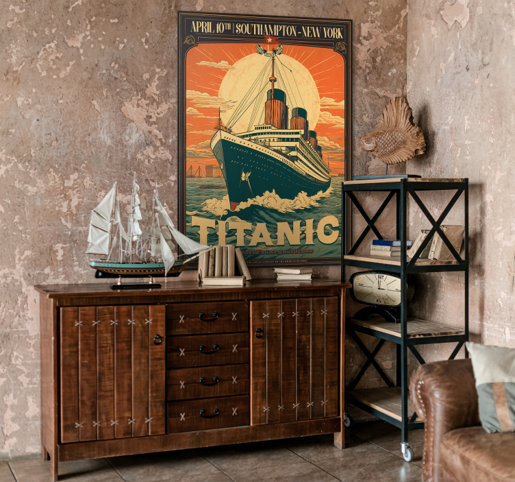 Titanic historisch moment vintage poster - TenStickers