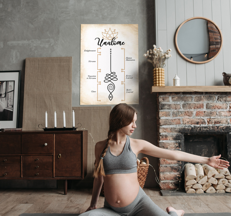 Unalome betekenis poster zen - TenStickers