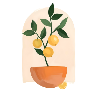 Kleine fruitboom planten poster - TenStickers