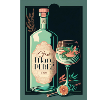 Poster keuken gintonic recept en inspiratie - TenStickers