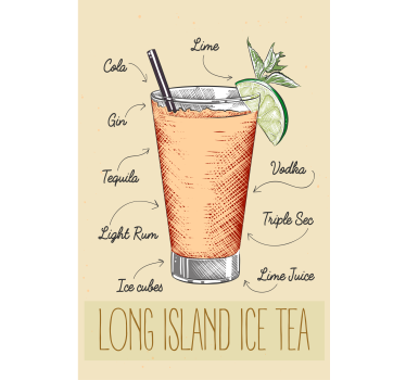 Poster keuken long island iced tea - TenStickers