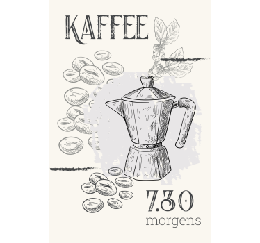 Poster keuken koffiepatroon - TenStickers