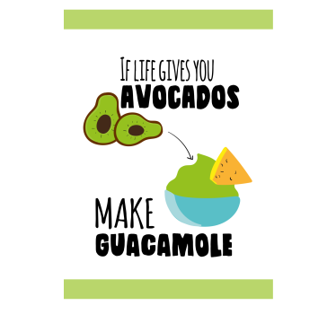 Poster keuken grappige avocado woordspeling - TenStickers