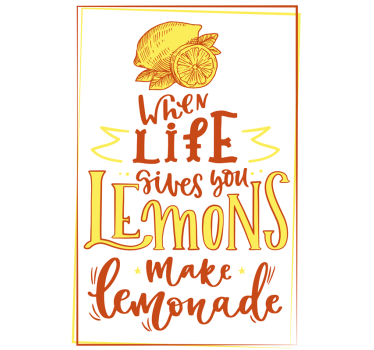 Poster keuken citroen schets quote - TenStickers