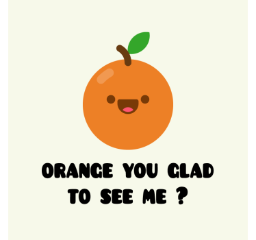 Poster keuken grappige quote met oranje - TenStickers