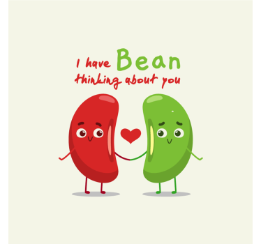 Poster keuken grappige quote met bonen - TenStickers