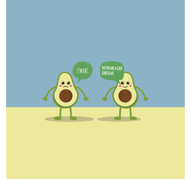 Poster keuken avocado goede vet quote - TenStickers