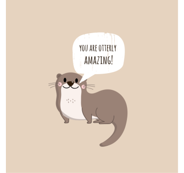 Poster keuken grappige dieren otter woordspeling - TenStickers