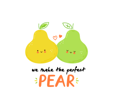 Poster keuken grappige quote met peren - TenStickers
