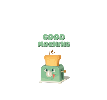 Poster keuken goedemorgen met toaster - TenStickers