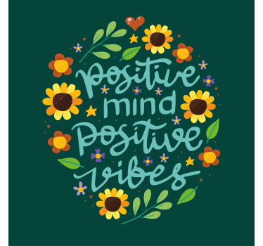 Poster tienerkamer met motiverende quote in mooie kleuren - TenStickers