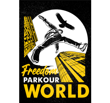 Poster tienerkamer parkour wereld - TenStickers