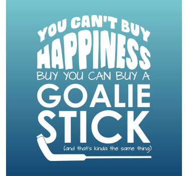 Poster tienerkamer geluk koop je niet ijshockey - TenStickers