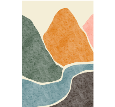 Mooie poster woonkamer moderne abstracte schilderkunst - TenStickers