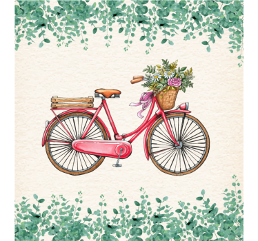 Mooie poster woonkamer rústiek vintage fiets - TenStickers