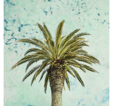 Mooie poster woonkamer retro palmboom ontwerp - TenStickers